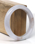 Baikalla Natural Light Lavender "SaJin" Gold Dust Jadeite Jade Bangle Bracelet (57.8 mm)