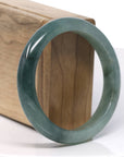Baikalla Natural Rich Green Jadeite Jade Bangle Bracelet (57.6 mm)