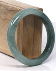 Baikalla Natural Rich Green Jadeite Jade Bangle Bracelet (57.6 mm)