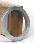 Baikalla Natural Deeper Green Jadeite Jade Bangle Bracelet (57.4 mm)