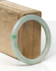 Baikalla Natural Green Jadeite Jade "Petite Half Round" Bangle Bracelet (53.4mm)