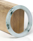 Baikalla Natural Icy Blue-Green Flowers Jadeite Jade "Half Round" Bangle Bracelet (58mm)