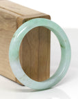 Baikalla Natural Apple Green W/ "Sajin" Gold Dust Jadeite Jade Bangle Bracelet (53.8mm)