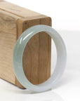 Baikalla Natural Icy Light Oil-Green Jadeite Jade "Oval" Bangle Bracelet (51.6mm)