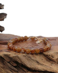Baikalla Jewelry jade beads bracelet Baikalla Genuine Red Jadeite Jade Round Beads Bracelet With 18K Yellow Gold Clasp ( 6 mm )