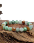 Baikalla Jewelry jade beads bracelet High Genuine Jadeite Jade Round Multiple Colors Beads Bracelet ( 8 mm)