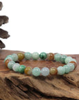 Baikalla Jewelry jade beads bracelet High Genuine Jadeite Jade Round Multiple Colors Beads Bracelet ( 8 mm)