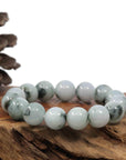 Baikalla Jewelry jade beads bracelet Natural Jadeite Jade 14mm Round Blue Green Beads Men's Bracelet (14mm)