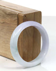 Baikalla Jewelry Jadeite Jade Bangle Bracelet Copy of Copy of High-quality Lavender Natural Burmese Jadeite Jade Oval Bangle (57.66 mm )