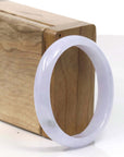 Baikalla Jewelry Jadeite Jade Bangle Bracelet High-quality Lavender Natural Burmese Jadeite Jade Oval Bangle (57.66 mm )
