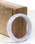 Baikalla Jewelry Jadeite Jade Bangle Bracelet High-quality Lavender Natural Burmese Jadeite Jade Oval Bangle (57.66 mm )