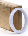 Baikalla Jewelry Jadeite Jade Bangle Bracelet Copy of High-quality Lavender Natural Burmese Jadeite Jade Oval Bangle (57.66 mm )