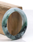 Baikalla Jewelry Jadeite Jade Bangle Bracelet Copy of Copy of Copy of Copy of Natural Burmese Blue-green Jadeite Jade Bangle Bracelet (56.19mm)