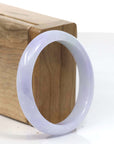 Baikalla Jewelry Jadeite Jade Bangle Bracelet High-quality Lavender Natural Burmese Jadeite Jade Oval Bangle (57.66 mm )
