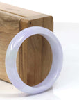 Baikalla Jewelry Jadeite Jade Bangle Bracelet High-quality Lavender Natural Burmese Jadeite Jade Oval Bangle (57.66 mm )