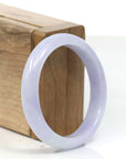Baikalla Jewelry Jadeite Jade Bangle Bracelet High-quality Lavender Natural Burmese Jadeite Jade Oval Bangle (57.66 mm )