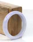 Baikalla Jewelry Jadeite Jade Bangle Bracelet High-quality Lavender Natural Burmese Jadeite Jade Oval Bangle (57.66 mm )