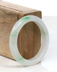 Baikalla Jewelry Jadeite Jade Bangle Bracelet High-end Natural Burmese Ice Green Jadeite Jade Bangle Bracelet (53 mm)