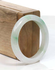 Baikalla Jewelry Jadeite Jade Bangle Bracelet High-end Natural Burmese Ice Green Jadeite Jade Bangle Bracelet (53 mm)
