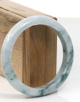 Baikalla Jewelry Jadeite Jade Bangle Bracelet Natural Burmese Blue-green Jadeite Jade Bangle Bracelet (56.19mm)