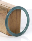 Baikalla Jewelry Jadeite Jade Bangle Bracelet Natural Guatemalan Blue Jadeite Jade Bangle Bracelet (58.96 mm)