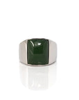 Baikalla Jewelry Jade Ring Copy of Copy of Baikalla™ "Signature Signet" Sterling Silver Real Green Nephrite Jade Classic Men's Ring