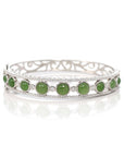 Baikalla Jewelry Sterling silver Jade Bangle Bracelet Copy of Copy of Sterling Silver Genuine Nephrite Green Jade Bracelet Bangle, Real Green Jade Jewelry
