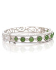 Baikalla Jewelry Sterling silver Jade Bangle Bracelet Copy of Copy of Sterling Silver Genuine Nephrite Green Jade Bracelet Bangle, Real Green Jade Jewelry