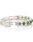 Baikalla Jewelry Sterling silver Jade Bangle Bracelet Copy of Copy of Sterling Silver Genuine Nephrite Green Jade Bracelet Bangle, Real Green Jade Jewelry