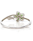Baikalla Jewelry Sterling silver Jade Bangle Bracelet Sterling Silver Genuine Nephrite Green Jade Bracelet Bangle, Real Green Jade Jewelry