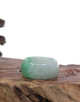 Baikalla Jewelry Jadeite Jade Bangle Bracelet Genuine Burmese Blue-green Jadeite Jade Men's Band Ring