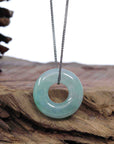 Baikalla Jewelry Jade Pendant Necklace Copy of Baikalla "Good Luck Button" Necklace Green Jadeite Jade Pendant For Men