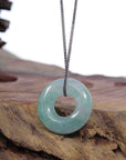 Baikalla Jewelry Jade Pendant Necklace Copy of Baikalla "Good Luck Button" Necklace Green Jadeite Jade Pendant For Men