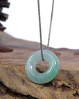 Baikalla Jewelry Jade Pendant Necklace Copy of Baikalla "Good Luck Button" Necklace Green Jadeite Jade Pendant For Men