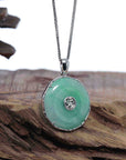 Baikalla Jewelry Jade Pendant Necklace Copy of Copy of Baikalla "Good Luck Button" Necklace White Jadeite Jade Lucky KouKou Pendant Necklace