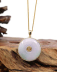 Baikalla Jewelry Jade Pendant Necklace Copy of Baikalla "Good Luck Button" Necklace White Jadeite Jade Lucky KouKou Pendant Necklace