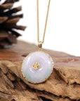 Baikalla Jewelry Jade Pendant Necklace Copy of Baikalla "Good Luck Button" Necklace White Jadeite Jade Lucky KouKou Pendant Necklace