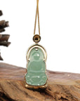 Baikalla Jewelry Jade Guanyin Pendant Necklace Copy of Copy of Baikalla 14k "Goddess of Compassion" Genuine Burmese Jadeite Jade Guanyin Necklace