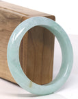 Baikalla Light Icy Green Jadeite Jade Bangle Bracelet (56.2mm)