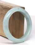 Baikalla Light Icy Green Jadeite Jade Bangle Bracelet (56.2mm)