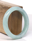 Baikalla Light Icy Green Jadeite Jade Bangle Bracelet (56.2mm)