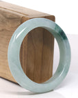 Baikalla Light Icy Rich Green Flower Jadeite Jade Bangle Bracelet (53.6mm)