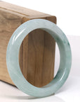 Baikalla Light Icy Rich Green Flower Jadeite Jade Bangle Bracelet (53.6mm)