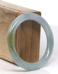 Baikalla Icy Oil Green / Hazel Jadeite Jade Bangle Bracelet (53.6mm)