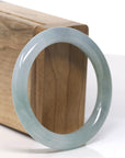 Baikalla Icy Oil Green / Hazel Jadeite Jade Bangle Bracelet (53.6mm)