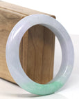 Baikalla Lavender with Vibrant Green Jadeite Jade Bangle Bracelet (55.7mm)