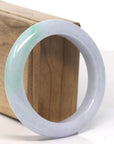 Baikalla Lavender with Vibrant Green Jadeite Jade Bangle Bracelet (55.7mm)