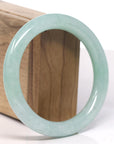 Baikalla Natural Burmese Green Jadeite Jade Bangle Bracelet (59mm)