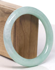 Baikalla Natural Burmese Green Jadeite Jade Bangle Bracelet (59mm)