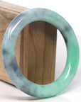 Baikalla Vibrant Green & WuJi Jadeite Jade Bangle Bracelet (57.6mm)